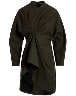 Bally Gathered Asymmetric Dress - Black