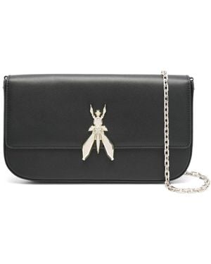 Patrizia Pepe Fly Leather Clutch Bag - Black