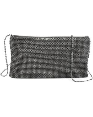 Benedetta Bruzziches Your Best Friend La Petite Crystal-Embellished Clutch Bag - Grey