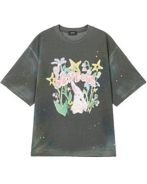 we11done Graphic Print T-Shirt - Grey