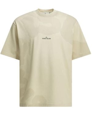 Stone Island Logo-Print Compass T-Shirt - White