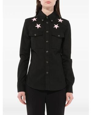 Givenchy Star-Embroidered Shirt - Black