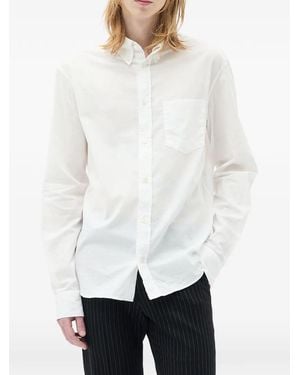 Ann Demeulemeester Button-Down Cotton Shirt - White