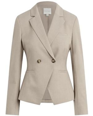 FAVORITE DAUGHTER Rivers Double-Breasted Blazer - Natural