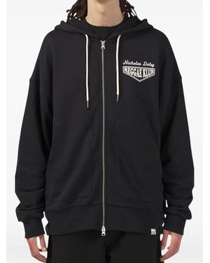Nicholas Daley Waffle Lined Riot Hoodie - Black