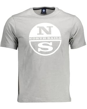North Sails T-Shirt Mit Logo-Print - Grau