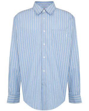 Saint Laurent Chemise Poche Plaquée Broderie - Blue