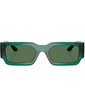 Versace Rectangle-Frame Sunglasses - Green