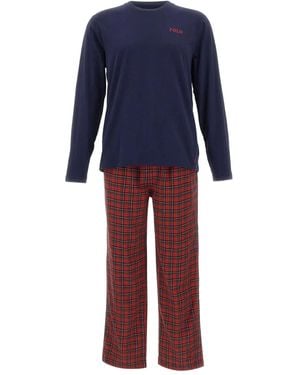 Polo Ralph Lauren Pigiama Con Ricamo - Blu