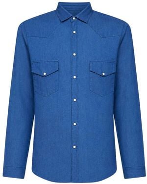 Costumein Western-Yoke Chest-Pocket Shirt - Blue
