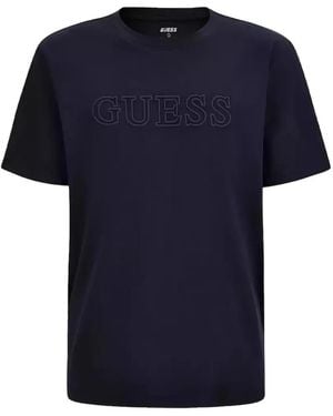 Guess Printed Logo T-Shirt - Blue
