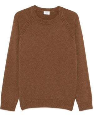 Saint Laurent Strickpullover Mit Raglanärmeln - Braun