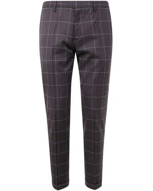 Paul Smith Checked-pattern tailored trousers - Azul