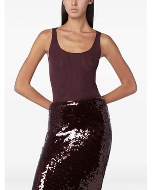 Roberto Collina Canotta Ribbed Top - Purple