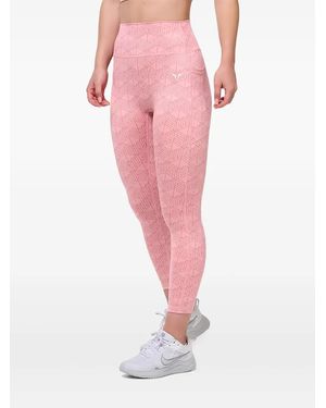 SQUATWOLF Geometric-Graphic Pocket Leggings - Pink