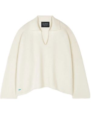 Alanui Jersey De Canalé Finest Con Cuello De Polo - Blanco