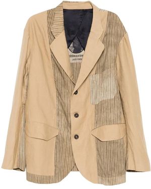 Ziggy Chen Blazer À Rayures - Neutre