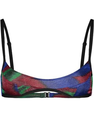 Missoni アブストラクトパターン ブラ - ブルー