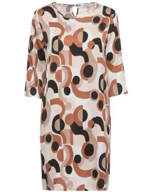 Kangra Abstract-Print Three-Quarter-Sleeve Dress - White