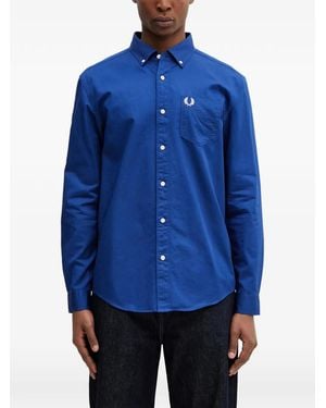 Fred Perry Camicia Con Ricamo - Blu