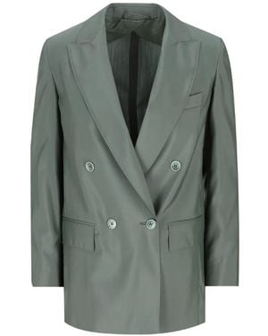 Max Mara Albata Double-Breasted Blazer - Grey