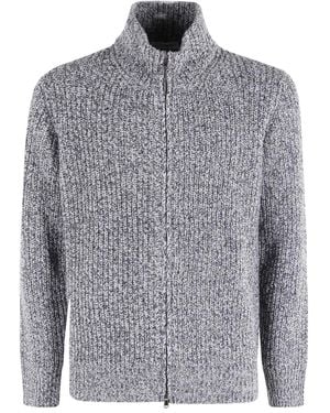 Kangra High-Neck Cardigan - Grey
