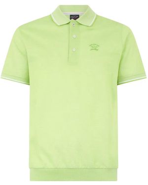 Paul & Shark Logo-Embroidered Tipped Polo Shirt - Green