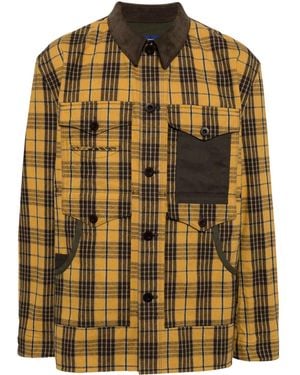 Junya Watanabe Plaid-Patterned Jacket - Yellow