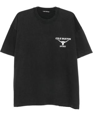 Cole Buxton Logo-Print Short-Sleeve T-Shirt - Black