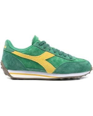 Diadora Rally Lace-Up Suede Sneakers - Green