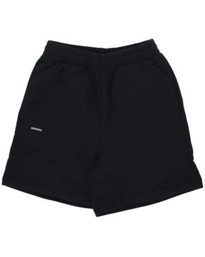 PANGAIA Logo-Print Elasticated Shorts - Black