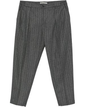 Briglia 1949 ストライプ プリーツパンツ - グレー
