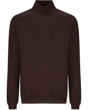 GOES BOTANICAL Ribbed Turtleneck Jumper - Brown