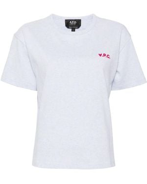 A.P.C. Logo-Print Cotton T-Shirt - White