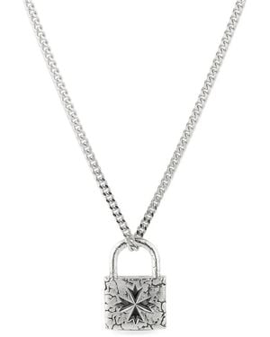 Emanuele Bicocchi Logo Lock Necklace - Metallic
