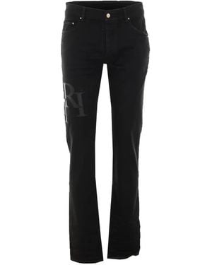 Amiri Logo-Patch Waxed Jeans - Black