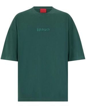 BOSS Logo-Embroidered T-Shirt - Green