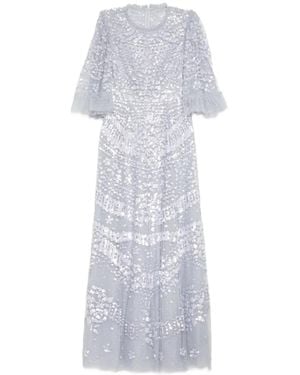 Needle & Thread Anais Sequin Gown - White