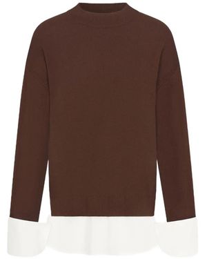 Simon Miller Pip Poplin Combo Jumper - Brown