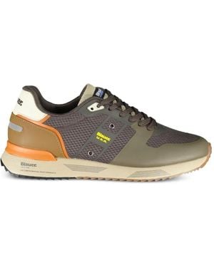 Blauer Color-Block Mesh-Panel Sneakers - Brown