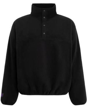 Needles Fleece Snap-Button Sweatshirt - Black