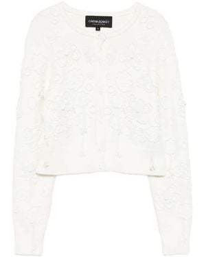 Cynthia Rowley Paloma Shrunken Cardigan - White
