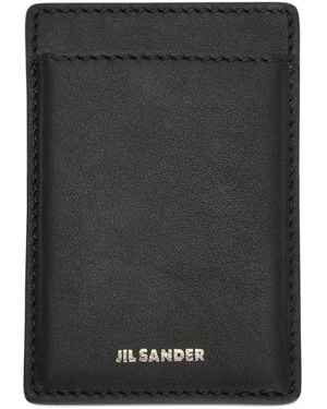 Jil Sander Logo-Print Card Holder - Black