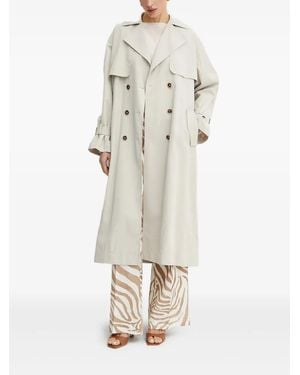 Guess Trench Ceinturé À Boutonnière Croisée - Blanc