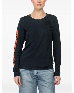 Freecity T-Shirt Artist Wanted A Maniche Lunghe - Blu