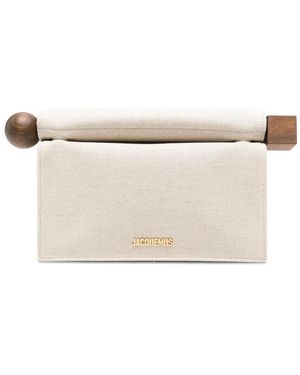 Jacquemus The Rond Carré Clutch - Natural