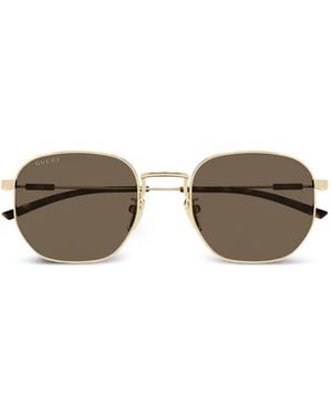 Gucci Lunettes De Soleil À Monture Géométrique - Métallisé