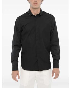 Neil Barrett Cut-Out Bolt Slim-Fit Shirt - Black
