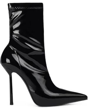 Le Silla Bella Pointed-Toe Ankle Boots - Black