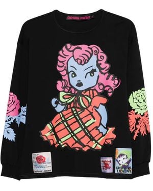 Chopova Lowena Cry Baby Graphic-Print T-Shirt - Black